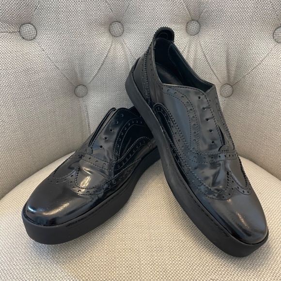 Rag & Bone Meli Sneaker Slip On Oxford Wingtip Black Size EU39 New in Box - Picture 10 of 10